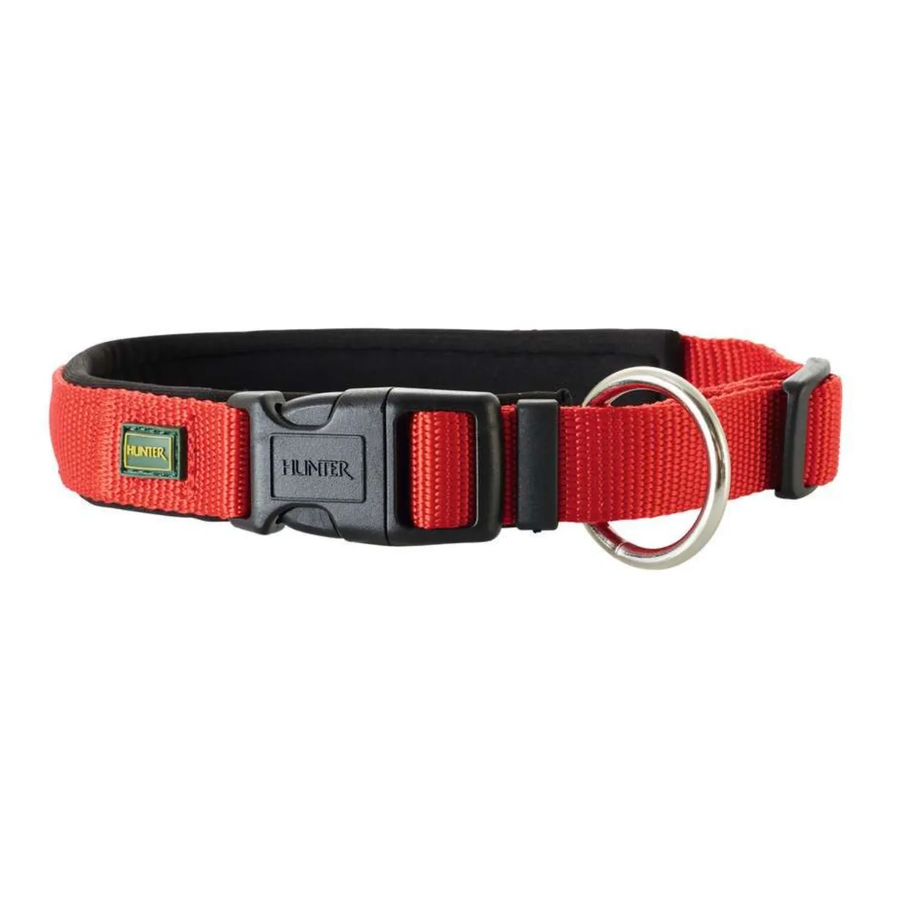 Hunter Neopren Plus hundehalsbånd rød/sort 60 cm - 55-60 cm indstilling